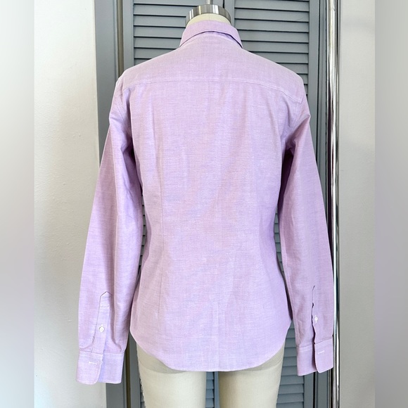 Brooks Brothers Women’s Tailored Lavender Oxford Supima Non-Iron Button-up Shirt - Picture 2 of 4